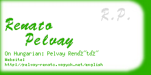 renato pelvay business card